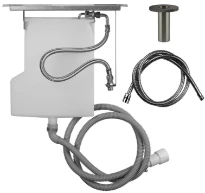 Gessi Anello Système de récupération eau pour flexible de douchette bain-douche, installation sur plan latéral à la baignoire. Non compatible avec 01669, 01658, 01663 et 01664. Black Metal Brossé PVD