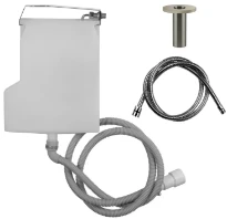 GESSI Anello Système de récupération eau pour flexible de douchette bain-douche, installation sur plan de bagnoire. Non compatible avec 01669, 01658, 01663 et 01664. Finox Brushed Nickel