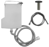 GESSI Anello Système de récupération eau pour flexible de douchette bain-douche, installation sur plan de bagnoire. Non compatible avec 01669, 01658, 01663 et 01664. Noir XL