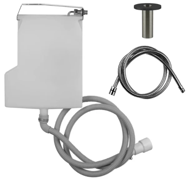 GESSI Anello Système de récupération eau pour flexible de douchette bain-douche, installation sur plan de bagnoire. Non compatible avec 01669, 01658, 01663 et 01664. Noir XL
