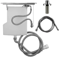 GESSI Technical Accessories Système de récupération eau pour flexible de douchette bain-douche, installation sur plan latéral à la bagnoire. Non compatible avec 01669, 01658, 01663 et 01664. chromé