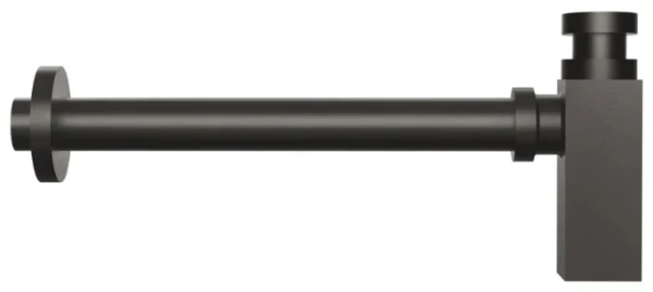 Gessi Technical Accessories Eleganza Total Look Siphon 1 1/4”. Black Metal Brossé PVD