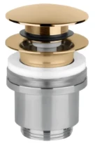 GESSI Technical Accessories Bonde automatique “Stop&Go” pour lavabo sans trop plein. Warm Bronze PVD