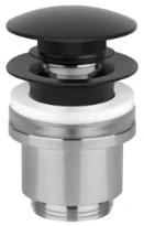 Gessi Technical Accessories Bonde automatique “Stop&Go” pour lavabo sans trop plein. Noir XL