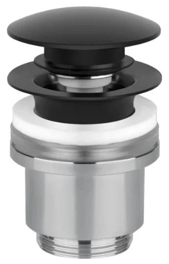 Gessi Technical Accessories Afvoerplug "Stop&Go" Wastafel zonder overloop Zwart XL
