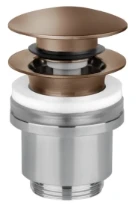 Gessi Technical Accessories Bonde automatique “Stop&Go” pour lavabo sans trop plein. Cuivre Brossé PVD