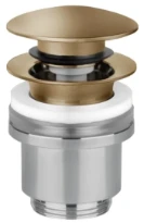 Gessi Technical Accessories Bonde automatique “Stop&Go” pour lavabo sans trop plein. Warm Bronze Br. PVD