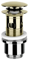 Gessi Technical Accessories Bonde automatique “Stop&Go” pour lavabo avec trop plein. Brass PVD