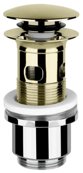 Gessi Technical Accessories Bonde automatique “Stop&Go” pour lavabo avec trop plein. Brass PVD