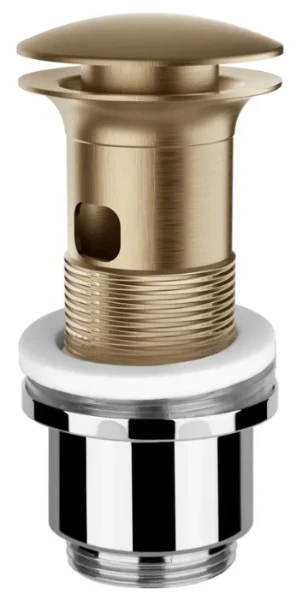 Gessi Technical Accessories Bonde automatique “Stop&Go” pour lavabo avec trop plein. Warm Bronze Br. PVD