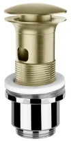 Gessi Technical Accessories Bonde automatique “Stop&Go” pour lavabo avec trop plein. laiton brossé PVD