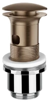 GESSI Technical Accessories Bonde automatique “Stop&Go” pour lavabo avec trop plein. Cuivre Brossé PVD
