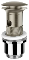 Gessi Technical Accessories Bonde automatique “Stop&Go” pour lavabo avec trop plein. Finox nickel brossé