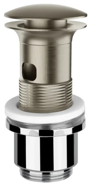 Gessi Technical Accessories Afvoerplug "Stop&Go" Wastafel met overloop Finox Brushed Nickel