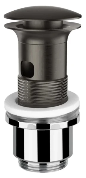 Gessi Technical Accessories Afvoerplug "Stop&Go" Wastafel met overloop Geb. Zwart Metaal PVD