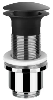 Gessi Technical Accessories Bonde automatique “Stop&Go” pour lavabo sans trop plein. Noir XL