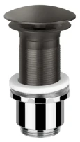 Gessi Technical Accessories Bonde automatique “Stop&Go” pour lavabo sans trop plein. Black Metal Brossé PVD