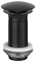 GESSI Technical Accessories Bonde pour lavabo sans trop plein, vidage libre. Noir XL
