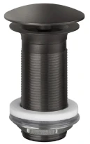 Gessi Technical Accessories Bonde pour lavabo sans trop plein, vidage libre. Black Metal Brossé PVD
