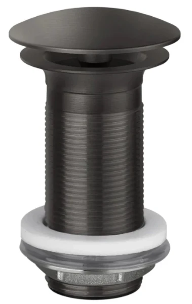 Gessi Technical Accessories Bonde pour lavabo sans trop plein, vidage libre. Black Metal Brossé PVD