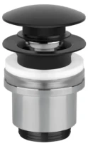GESSI Technical Accessories Bonde automatique “Stop&Go” pour lavabo avec trop plein. Noir XL