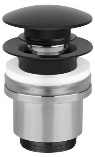 GESSI Technical Accessories Bonde automatique “Stop&Go” pour lavabo avec trop plein. Noir XL