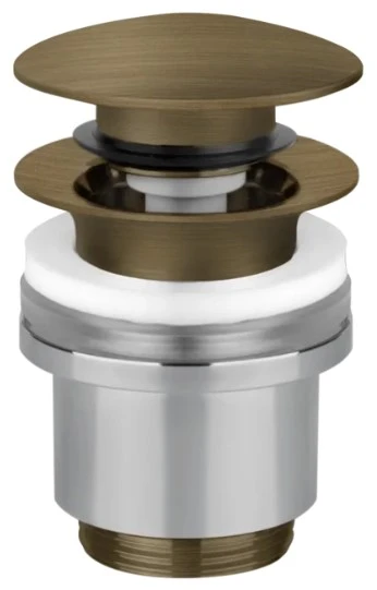 GESSI Technical Accessories Bonde automatique “Stop&Go” pour lavabo avec trop plein. Antique Laiton