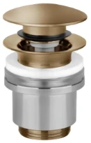 Gessi Technical Accessories Bonde automatique “Stop&Go” pour lavabo avec trop plein. Warm Bronze Br. PVD
