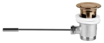 GESSI Technical Accessories Bonde pour lavabo. Tige ouverture frontale. Cuivre PVD