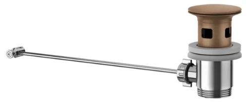 GESSI Technical Accessories Vidage pour lavabo 1 1/4" avec trop plein pour 41405 et 41406. Cuivre Brossé PVD
