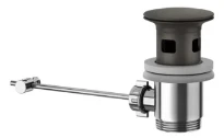 GESSI Technical Accessories Vidage pour lavabo 1 1/4" avec trop plein pour 41407. Black Metal Brossé PVD