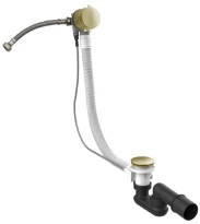 Gessi Technical Accessories Vidage en polyéthyléne pour baignoire avec clapet trop-plein. Longueur 70 m. laiton brossé PVD