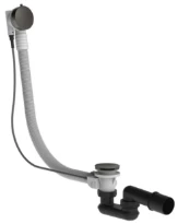 Gessi Technical Accessories Vidage en polyéthyléne pour baignoire. Longueur 57,5 m. Black Metal Brossé PVD