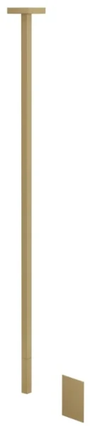 GESSI Rettangolo Partie apparente pour Robinet éléctronique avec fixation au plafond, réglage de la température et du débit avec robinets sous-lavabo Warm Bronze Br. PVD