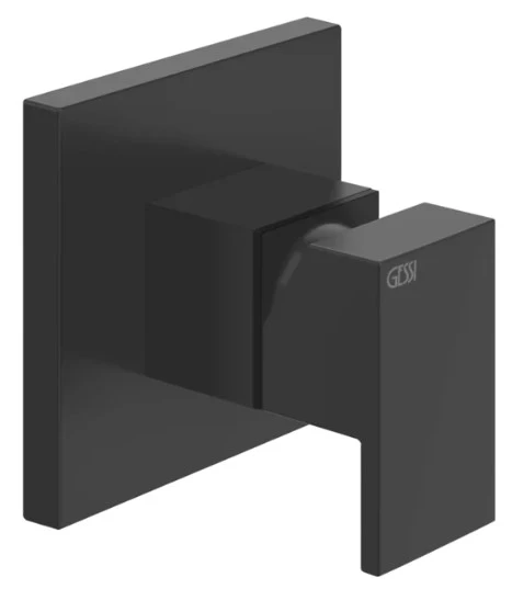 GESSI Rettangolo Parties apparentes pour mitigeur mural, 1 sortie. Noir XL