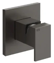 GESSI Rettangolo Parties apparentes pour mitigeur mural, 1 sortie. Black Metal Brossé PVD