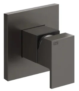 GESSI Rettangolo Parties apparentes pour mitigeur mural, 1 sortie. Black Metal Brossé PVD