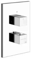 GESSI Rettangolo Shower Parties apparentes pour mitigeur thermostatique douche mural 1 sortie. chromé