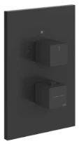 GESSI Rettangolo Shower Parties apparentes pour mitigeur thermostatique douche mural 1 sortie. Noir XL