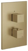 GESSI Rettangolo Shower Parties apparentes pour mitigeur thermostatique douche mural 1 sortie. Warm Bronze Br. PVD