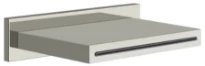 GESSI Ingranaggio Bec cascade mural pour douche ou bagnoire à compléter par un mitigeur à commande séparée. Mirror Steel