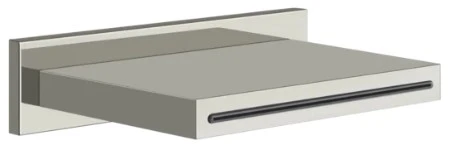 GESSI Ingranaggio Bec cascade mural pour douche ou bagnoire à compléter par un mitigeur à commande séparée. Mirror Steel