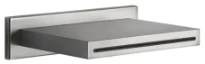Gessi Ingranaggio Bec cascade mural pour douche ou baignoire à compléter par un mitigeur - commande séparée. Steel Brushed