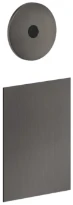 GESSI Ingranaggio Parties apparentes pour commande séparée electronique murale, avec boîte pour le contrôle de la température et du débit. Black Metal Brossé PVD