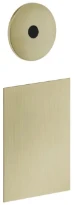 GESSI Ingranaggio Parties apparentes pour commande séparée electronique murale, avec boîte pour le contrôle de la température et du débit. Brushed Brass PVD