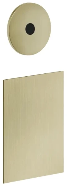 GESSI Ingranaggio Parties apparentes pour commande séparée electronique murale, avec boîte pour le contrôle de la température et du débit. Brushed Brass PVD