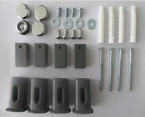 Procasa Caldo/Calore Squaro kit de montage pour radiateur - complet - gris métallisé