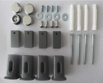 Procasa Caldo/Calore Squaro kit de montage pour radiateur - complet - gris métallisé
