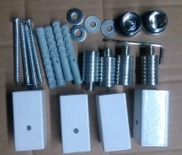 Procasa Caldo/Calore Squaro kit de montage pour radiateur - complet - blanc