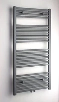 Procasa Caldo Rondo sèche-serviette à tubes ronds - 1400x400mm - 520W - raccordement en bas - gris mat